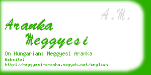 aranka meggyesi business card